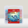 Jumbo Wax Crayon Set - 36 Bright Colours in a clear case with vibrant shades for kids' art and projects.