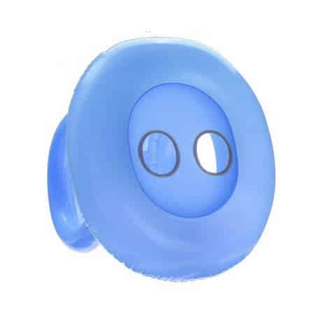 Kids Baby Boat with Sun Shade, inflatable blue baby boat for water play with secure floating seat.