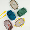Kids Bento Lunch Box 1 L Plastic Lunch Container in vibrant colors with compartments and utensils