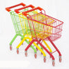 Kids Mini Shopping Cart Toy in vibrant colors: green, yellow, and red, perfect for imaginative play.