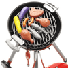 Kids Pretend Play BBQ Grill Play Set Toy with pretend food on grill accessories