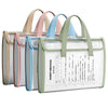 Large Capacity PVC Waterproof Seven Compartment Storage Bag in various colors for organizing documents.