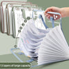 Large Capacity Transparent PVC 13 Compartment File Folder showing 13 compartments for organized document storage.