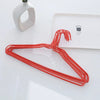 PVC Coated Metal Clothes Hangers 10 Pack in vibrant red color, ideal for organizing clothing and preventing slips.