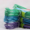PVC Coated Metal Clothes Hangers 10 Pack in vibrant colors, neatly arranged for organized clothing storage.