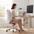 Liftable Swivel Study and Office Chair with Breathable Back