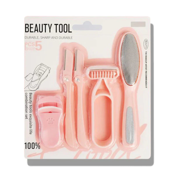 5-Piece Makeup and Grooming Kit with durable beauty tools for makeup and personal grooming needs.
