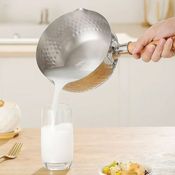 Perfect Dealz Mini Stainless Steel Saucepan with Wooden Handle