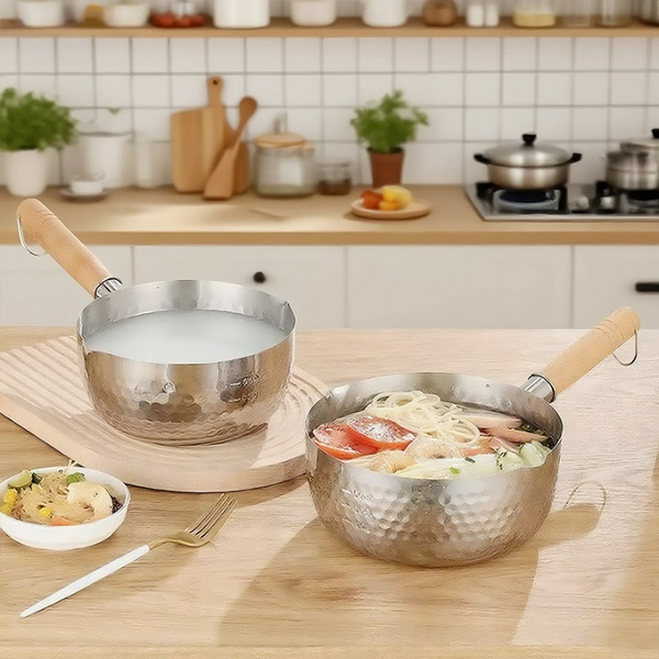 Perfect Dealz Mini Stainless Steel Saucepan with Wooden Handle