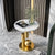 Modern Golden & Marble Side Table