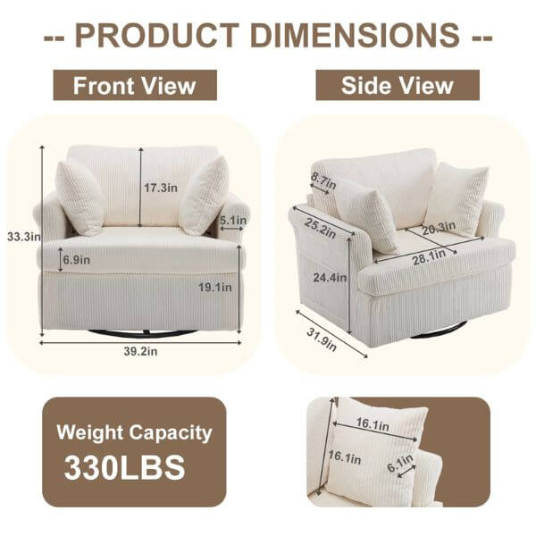Perfect Dealz Modern Upholstered Barrel Chairs