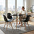 Modern Round Glass Dining Table and Chair Set