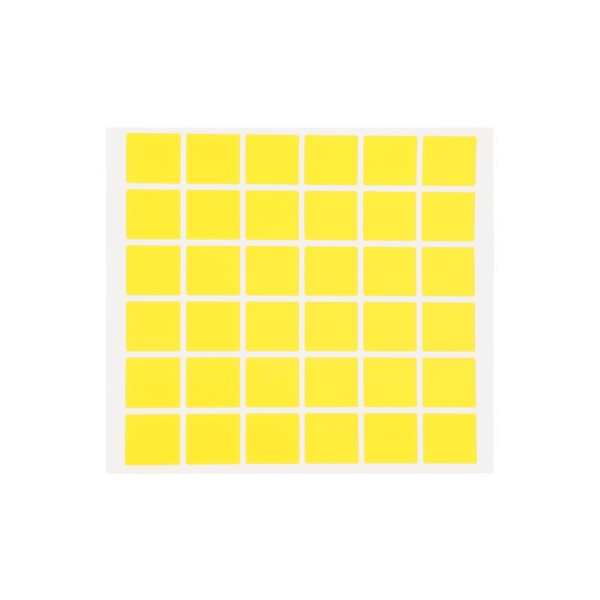 Perfect Dealz Multi-Colour Paper Labels – 2x2cm, 36 Labels per Sheet