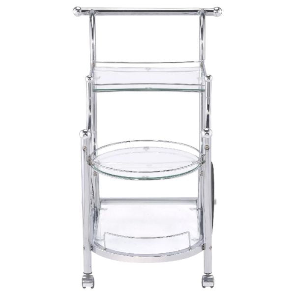 Multi-Level Silver Bar Cart
