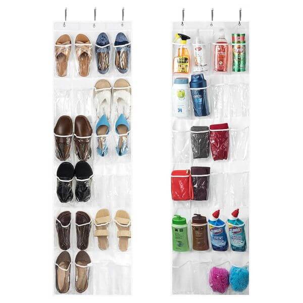 Perfect Dealz Multi-Pocket Hanging Door Organiser with Clear Compartments