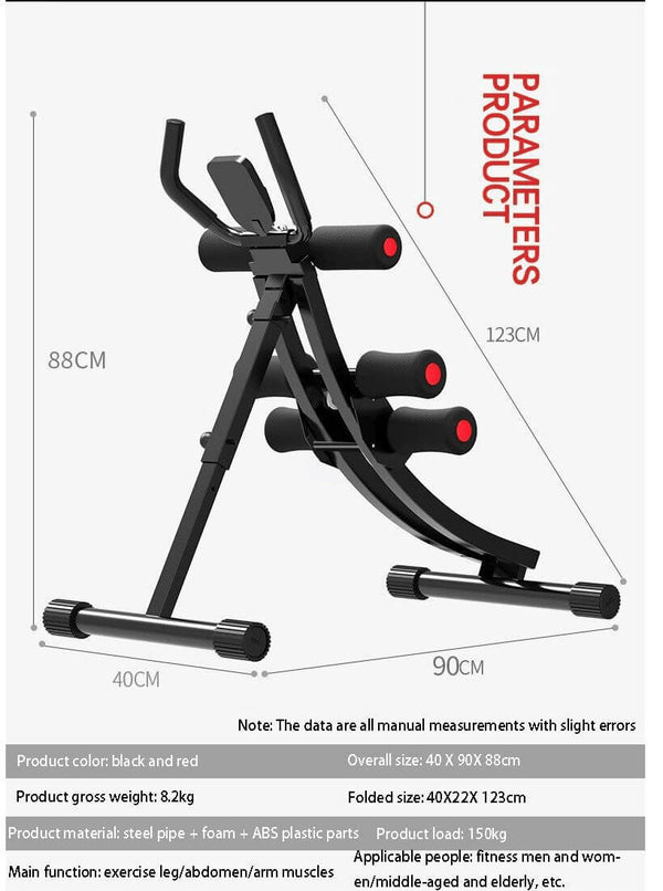 Multifunctional Abdominal Trainer Glider Machine with adjustable frame and ergonomic design for home workouts.