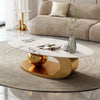 Light Marble Luxury Spheric Oval Coffee Table