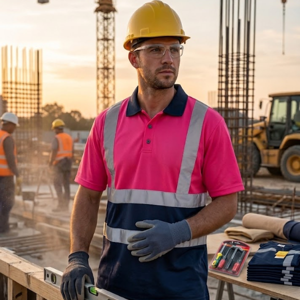 Two-Tone High Visibility Safety Polo Shirt