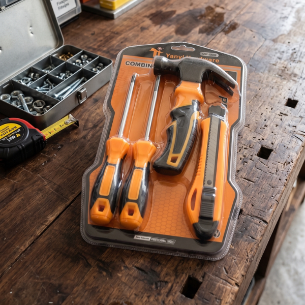 Hardware 4-Piece Household Tool Combo Set