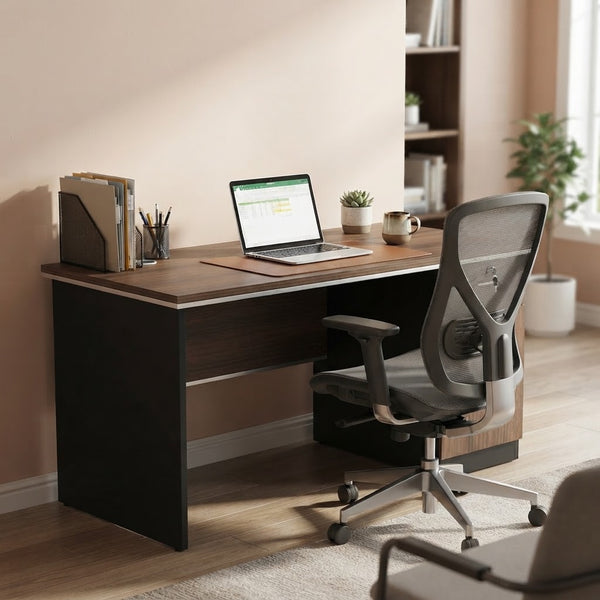 Office Desk with Lockable Drawer and Storage Cabinet