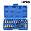 34 Piece Torx and E-Torx Star Socket Set