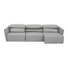 Bina Cinematic Couch - stylish grey sleeper sofa with modern design and convertible features.