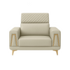 Luxury Quilted Accent Armchair with Wooden Legs featuring a sleek design and contemporary quilted detailing.