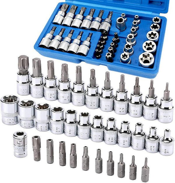 34 Piece Torx and E-Torx Star Socket Set