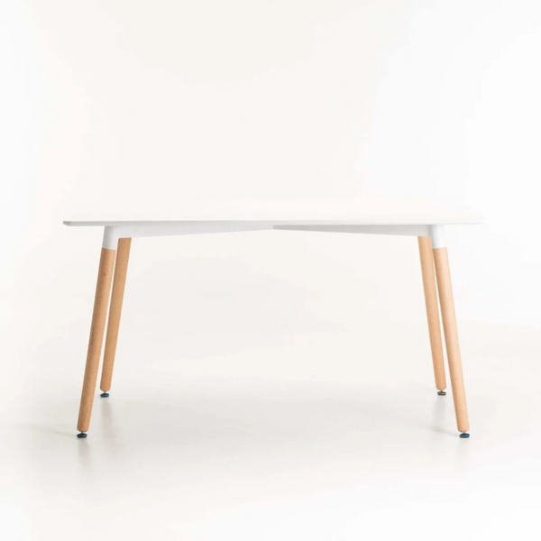 Betty Wooden Leg Dining Table featuring a modern design with wooden legs, ideal for compact dining spaces.