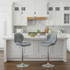 White Shell Bar Stool with Gas Lift and Chrome Base
