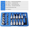 34 Piece Torx and E-Torx Star Socket Set