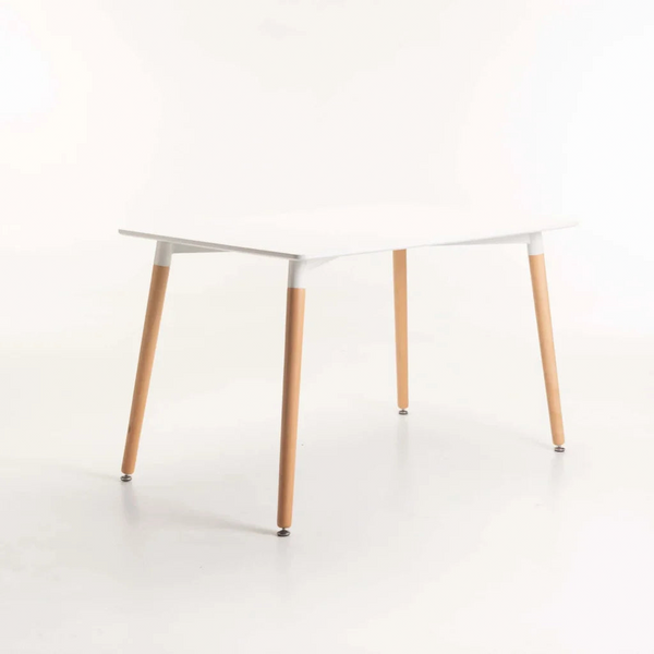 Betty Wooden Leg Dining Table with a clean design and light wooden legs, ideal for modern dining spaces.