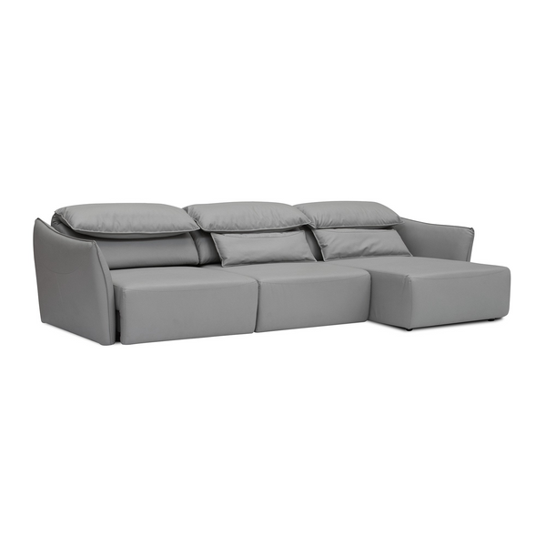 Bina Cinematic Couch - Stylish gray sleeper sofa with comfortable cushions and versatile design.