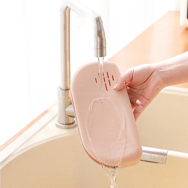 Pink Travel Waterproof Makeup Brush Set