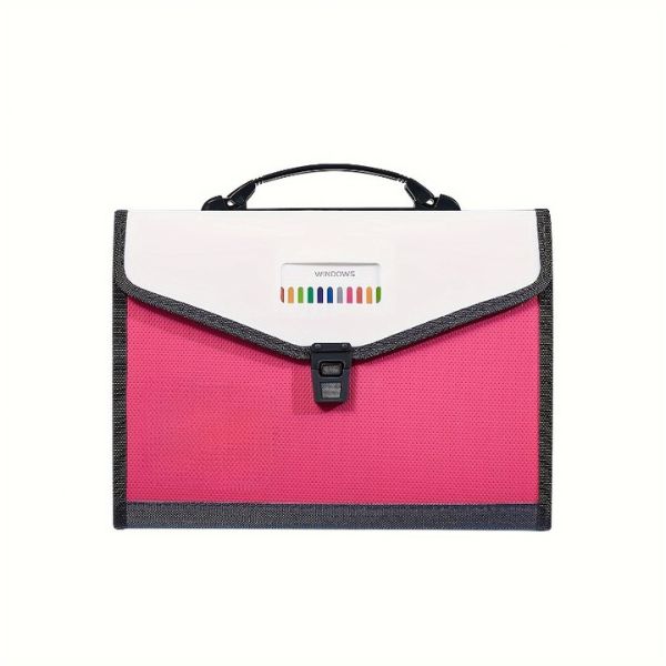 Portable Legal-Size Expanding Document Folder with Handle
