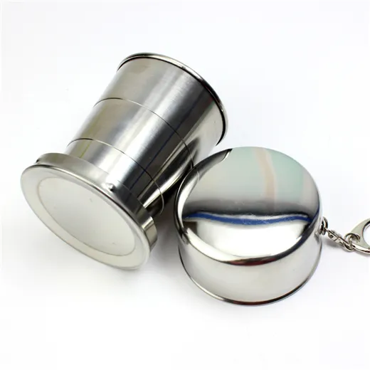 Portable Stainless Steel Folding Cup – 150ml Travel Mug