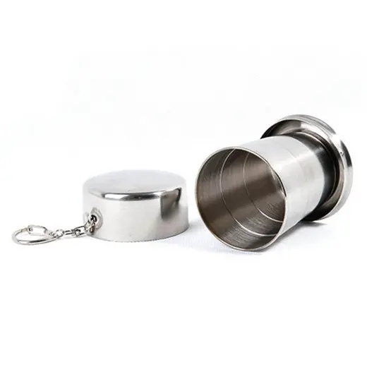 Portable Stainless Steel Folding Cup – 150ml Travel Mug