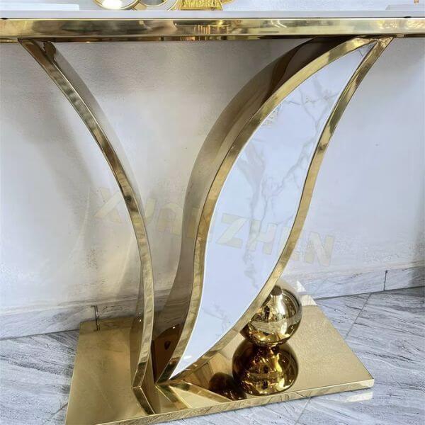 Perfect Dealz Prestige Golden Marble Console Table