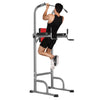 Person performing pull-ups on the Pro Adjustable Power Tower - Multi-Function Home Gym Station.