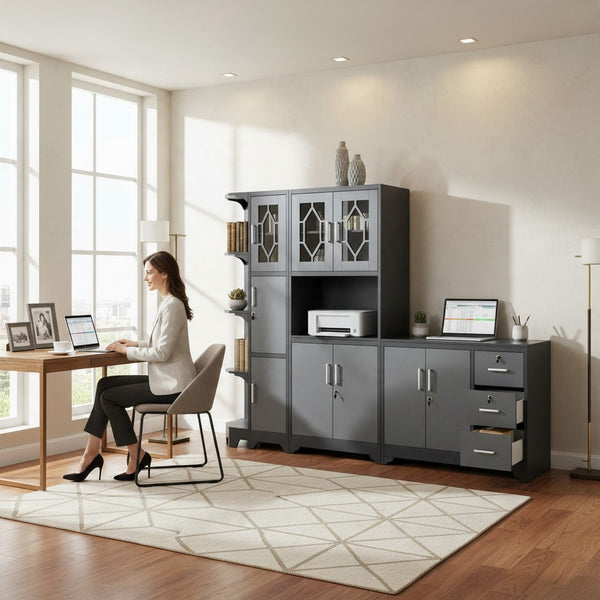 Multi-Piece Kitchen Cabinet Storage Unit