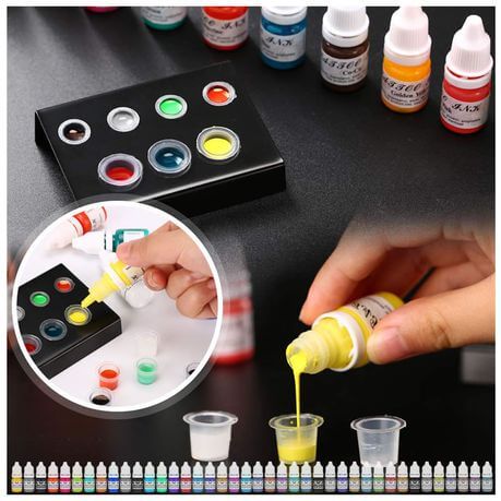 Professional Double Gun Tattoo Kit accessories with vibrant inks, showcasing precision in tattoo artistry and color mixing.