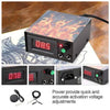 Professional Double Gun Tattoo Kit power supply with digital display and voltage adjustments for tattooing.