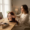 Realistic Female Makeup Wig Display Model Head