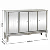 Reflective Hallway Decorative Sideboard with mirrored panels and antique silver finish, ideal for elegant storage.