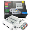 Retro Mini Gaming Console with Wireless Controllers and built-in 620 games, featuring classic design and two controllers.