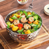 Reusable Hammered Stainless Steel Salad Bowl