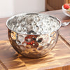 Reusable Hammered Stainless Steel Salad Bowl