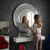 Round Decorative Crystal Wall Mirror