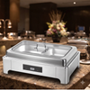 Electric Double Pan Cooker With Stainless Steel Design