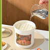 Rotating Ice Cube Maker with Storage Bin